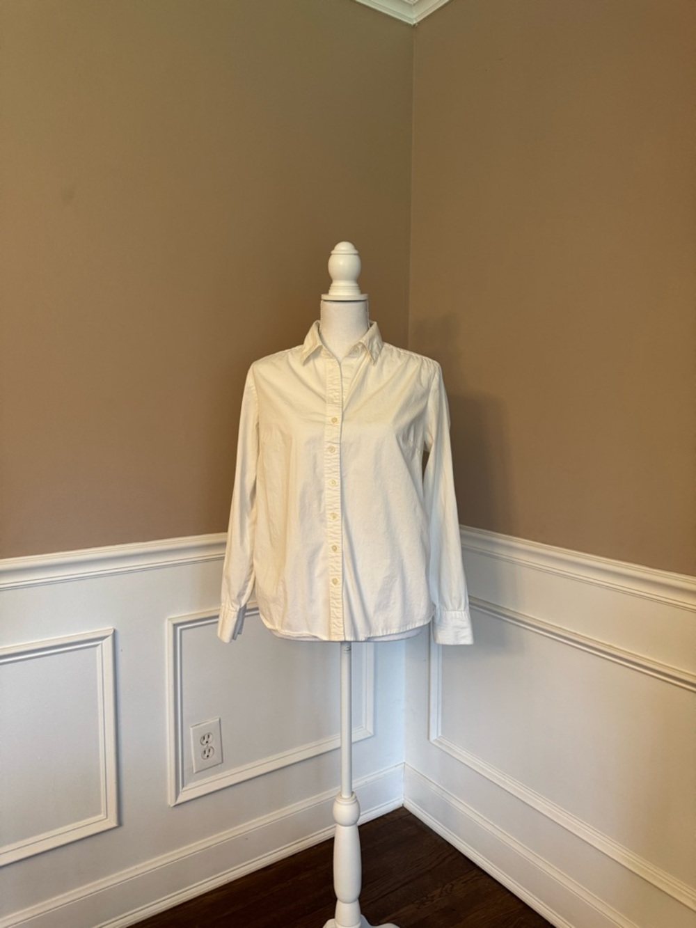 Eddie Bauer White Button-Down Shirt